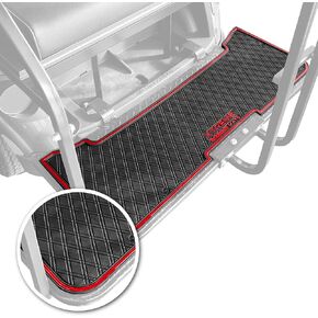 Xtreme Mats E-Z-GO Golf Cart Floor Mats for Rear Seat Kits & Rear Facing Foot Rests - Fits Select E-Z-GO RXV and TXT Rear Seat Kits - All Black