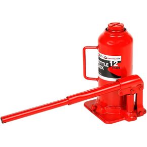 AFF Super Duty 12 Ton Hydraulic Bottle Jack, Manual, Welded Cylinder, High-Grade Steel Construction, Forged and Welded Base, 3612