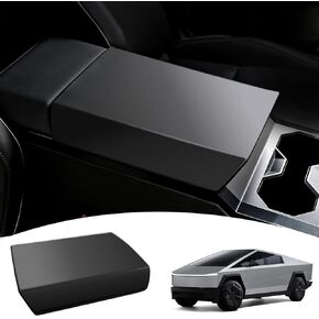 Center Console Armrest Cover for Tesla Cybertruck 2024, Console Protector fit Cybertruck Accessories (with Two Side Pockets)