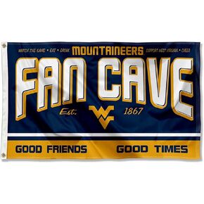 West Virginia Fan Man Cave Banner Flag