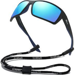 Bevi Polarized Sports Sunglasses Unbreakable TR90 Frame and UV 400 Protection for Men and Women Cycling Running Driving Golf