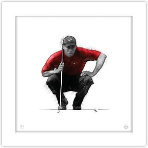 Gallery Pops Tiger Woods - Preparation Wall Art, Black Framed Version, 12" x 12"