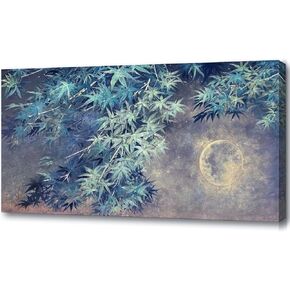 Colorful Trees Canvas Wall Art, Abstract Natural Plant Painting Decor Vintage Landscape Picture Framed Artwork Poster for Living Room, Office Home Decoration - 20" x 40"