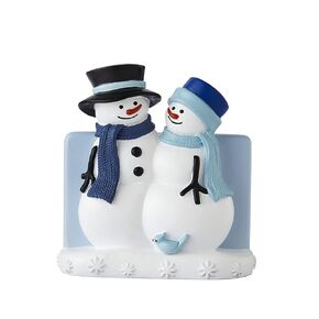 SKL Home Christmas Winter Friends Snowman Rug for Bath/Kitchen & Gift, Blue