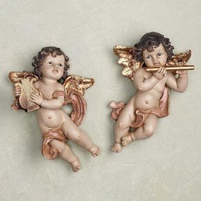 Dulcet Sounds Wall Plaque Set Gold Set of Two