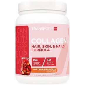 TransformHQ Beauty Collagen (30 Servings) Chocolate - Hair, Skin, & Nails Formula