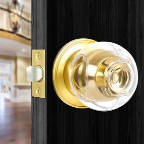 Clear Door Knob Cover Door Knob Safety Cover for Kids (6 Pack) Child Proof Door Knob Covers Fit Most Color Door Knobs Baby Proof Door Knob Cover Easy Adult Grip Toddler Door Knob Cover 2.7"L X 2.3"W