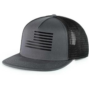 American Flag Unisex Trucker Hat Oversize XXL Flat Bill Mesh Snapback Hats Lightweight Adjustable Baseball Cap for Men in Kuwait