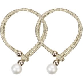uxcell Curtain Tieback, 2 Pack Polyester Hand Woven Decorative Rope Curtain Holdback for Bedroom, Living Room, Office (White)