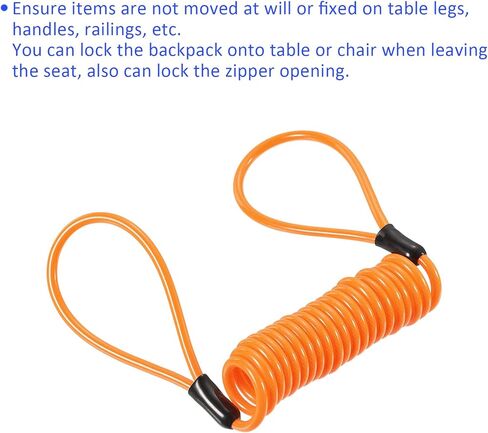 Disc Lock Security Steel Cable - Plastic Coated Spring Reminder Wire Anti-Theft Rope, Apply to Outdoors Protection (3.5mmx1.5m, Green) in Saudi Arabia