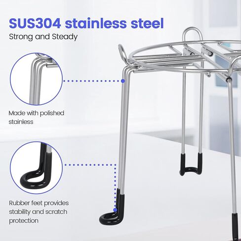Stainless Steel Detachable Stand 9'' Diameter 6'' Tall Fit for Most Medium Gravity Water Filter System Countertop Stand Compatible with Berkey Water Filter Systems in Saudi Arabia