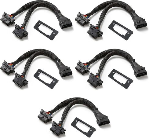 JUTA OBD2 Splitter Extension Cable Adapter 1 Male and 2 Females Extension 16PIN OBD-II J1962 Y Diagnostic Connector with Mounting Bracket - [1ft/33cm, 2-Pack] in Saudi Arabia