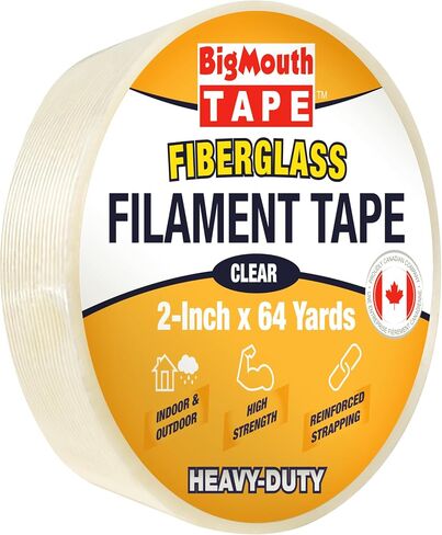 Fiberglass Tape, Available in 6 Sizes, Fiber Reinforced Packing Tape, Used for Heavy Duty Strapping, Fixing, Reinforcing, and Repairing 1/2-Inch x 64-Yards in Saudi Arabia