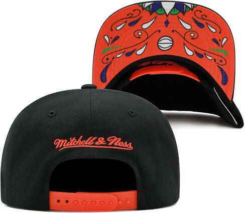 Mitchell & Ness Phoenix Suns NBA Sugar Skull Snapback Hat Adjustable Cap - Black in Saudi Arabia