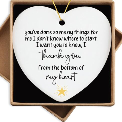Appreciation Gifts for Coworkers Ornament Keepsake Sign Heart Plaque Employee Appreciation Gifts Inspirational Thank You Retirement Gifts for Women Men Christmas Ornament in Saudi Arabia