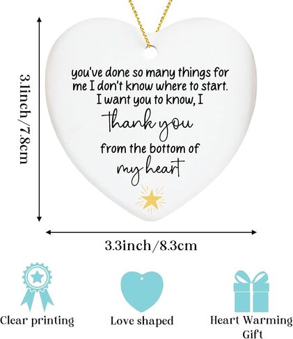 Appreciation Gifts for Coworkers Ornament Keepsake Sign Heart Plaque Employee Appreciation Gifts Inspirational Thank You Retirement Gifts for Women Men Christmas Ornament in Saudi Arabia