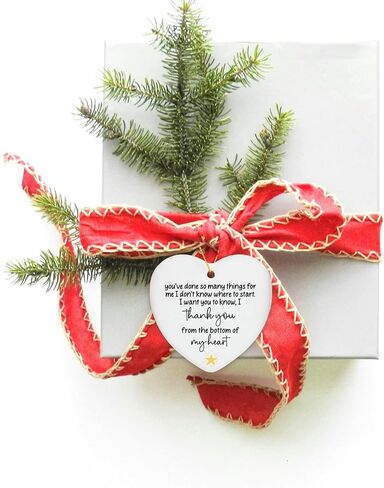 Appreciation Gifts for Coworkers Ornament Keepsake Sign Heart Plaque Employee Appreciation Gifts Inspirational Thank You Retirement Gifts for Women Men Christmas Ornament in Saudi Arabia