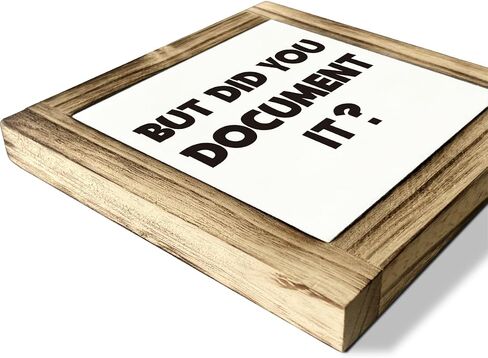 Office Decor Signs, Document It or It Didn't Happen Sign, Box Sign Wood Desk Sign Decor, Funny Office Sign, Meeting Room Decor, Home Office Decor, Office Wooden Box Sign 5.9 * 5.9 inches in Saudi Arabia