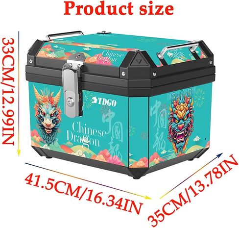 45L Motorcycle Trunk, Universal Motorcycle Top Case Tail Storage Box Topcase Bag with Lining, Backrest Cushion and Shock-Absorbing Bottom Plate, Maleta Maletero para Moto （ABS Material） in Saudi Arabia