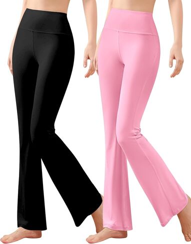 Girls Flare Leggings High Waisted Bell Bottoms Gym Active Bootcut Yoga Pants for Kids Teen in Saudi Arabia