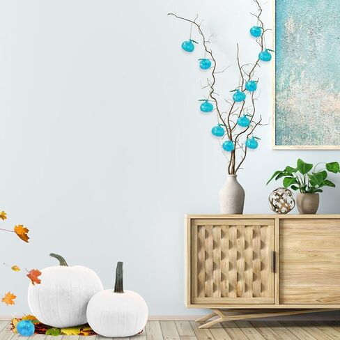 12Pcs Fall Glass Ornament Thanksgiving Small Tree Maple Leaf Hanging Glass Ornament for Fall Thanksgiving Tree, Table, Party Hanging Autumn Harvest Farmhouse Home Decorations (Maple Leaf) in Saudi Arabia