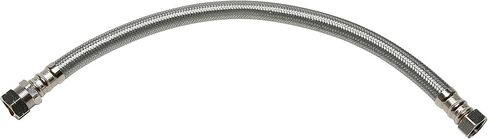 Fluidmaster B4H18 Water Heater Connector, Braided Stainless Steel - 3/4 Female Iron Pipe Thread x 3/4 Compression Coupling, 18-Inch Length in Kuwait