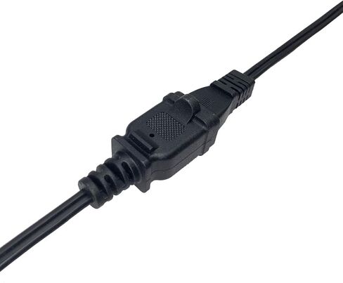 15 Foot Extension Cord, Black Two Prong Power Extension Cord, US AC 18AWG Indoor Male and Female Power Cable for NEMA 1-15P to NEMA 1-15R, Ideal for Holiday Lights, Home Appliance in Saudi Arabia
