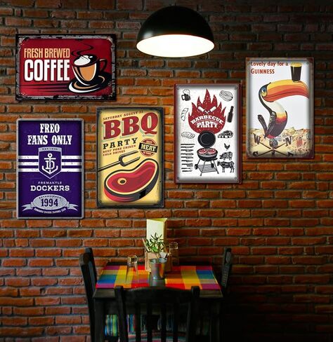 ملصق معدني قديم من القصدير لتزيين الحائط العتيق كوفي شوب ومطعم غينيس للحانة والمطاعم والمقهى والنوادي ولوحة جدار الكهف للرجال مقاس 8 × 12 بوصة in Kuwait