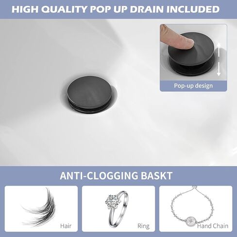 Black and Gold Bathroom Faucet Single Handle One Hole Waterfall Bathroom Faucet Deck Mount Modern Bathroom Sink Faucet with Pop Up Drain in Saudi Arabia