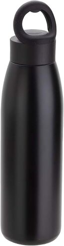 Premium Copper Coated Bottle, Double – Wall 12oz,18oz Actives Insulated Stainless Water Bottle with silicone carrying ring (MATTE BLACK, 18 OZ) in Saudi Arabia