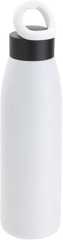 Premium Copper Coated Bottle, Double – Wall 12oz,18oz Actives Insulated Stainless Water Bottle with silicone carrying ring (MATTE BLACK, 18 OZ) in Saudi Arabia
