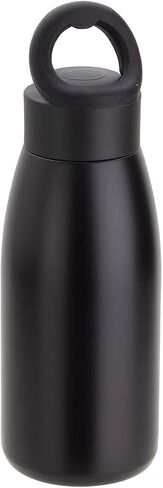 Premium Copper Coated Bottle, Double – Wall 12oz,18oz Actives Insulated Stainless Water Bottle with silicone carrying ring (MATTE BLACK, 18 OZ) in Saudi Arabia