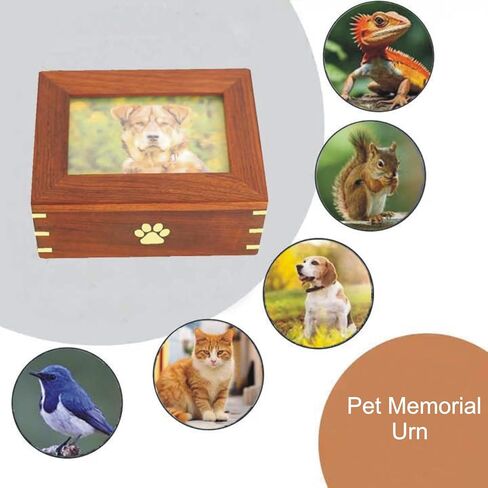 Wooden Pet Urn Box for Ashes | Wood Cremation Urns | Decorative Urns | Handmade Urn for Dog Ashes| Pet Memorial Urns | Funeral Urns in Saudi Arabia