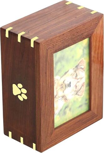Wooden Pet Urn Box for Ashes | Wood Cremation Urns | Decorative Urns | Handmade Urn for Dog Ashes| Pet Memorial Urns | Funeral Urns in Saudi Arabia