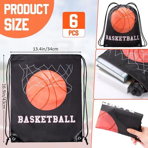Talltalk Basketball Party Favors 24 oz Basketball Water Bottle Gift for Basketball Team with Drawstring Bag Basketball Tumbler Cup Sports Themed Accessories for Events Gift Supplies(12 Pcs) in Saudi Arabia