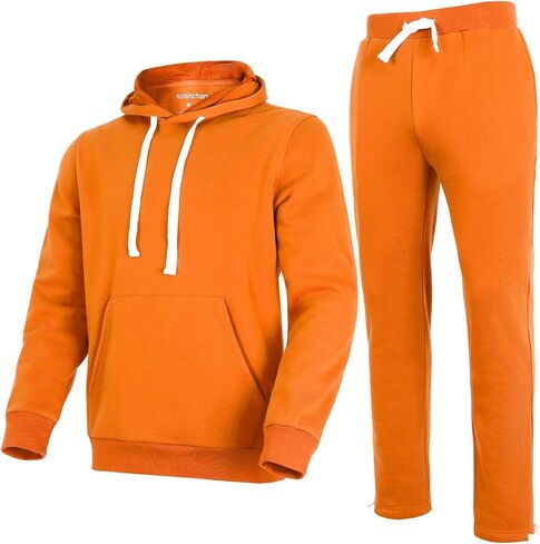 Men's Tracksuit 2 Piece Hoodie Sweat Athletic Sweatsuit Fleece Casual Running Jogging Sport Suit Sets in Saudi Arabia