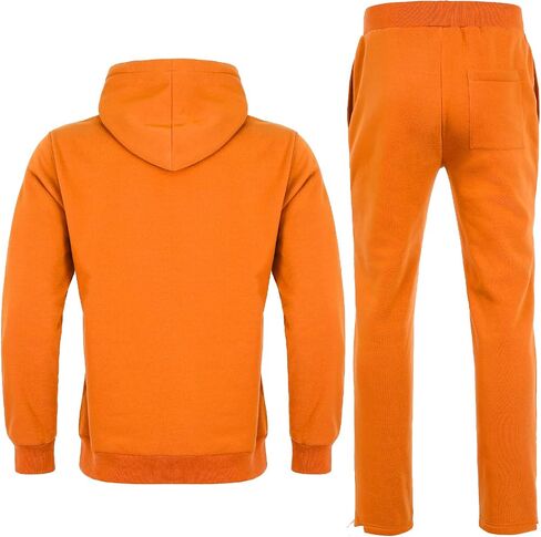 Men's Tracksuit 2 Piece Hoodie Sweat Athletic Sweatsuit Fleece Casual Running Jogging Sport Suit Sets in Saudi Arabia
