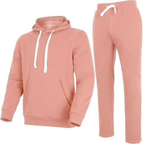 Men's Tracksuit 2 Piece Hoodie Sweat Athletic Sweatsuit Fleece Casual Running Jogging Sport Suit Sets in Saudi Arabia