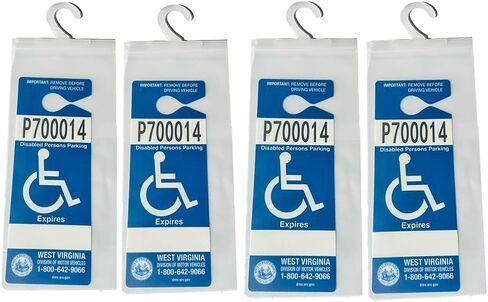 Handicap Placard Holder Clear Disabled Parking Permit Placard Protective Mirror Tag Holder for Auto Set of 2 in Saudi Arabia