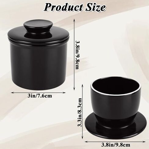 CYEAH Butter Crock with Lid, Ceramic Butter Dish Keeper for Spreadable Butter, Butter Keeper, Butter Storage, French Butter Dish Keeps the Butter Fresh Soft & Spreadable for Bread Lovers in Saudi Arabia