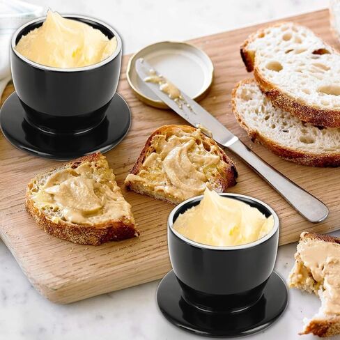 CYEAH Butter Crock with Lid, Ceramic Butter Dish Keeper for Spreadable Butter, Butter Keeper, Butter Storage, French Butter Dish Keeps the Butter Fresh Soft & Spreadable for Bread Lovers in Saudi Arabia