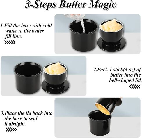 CYEAH Butter Crock with Lid, Ceramic Butter Dish Keeper for Spreadable Butter, Butter Keeper, Butter Storage, French Butter Dish Keeps the Butter Fresh Soft & Spreadable for Bread Lovers in Saudi Arabia