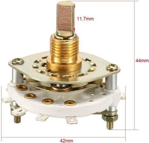 uxcell 1P9T 1 Pole 9 Throw 1 Deck Band Channel Rotary Switch Selector with Plastic Knob in Saudi Arabia