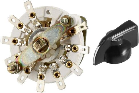 uxcell 1P9T 1 Pole 9 Throw 1 Deck Band Channel Rotary Switch Selector with Plastic Knob in Saudi Arabia