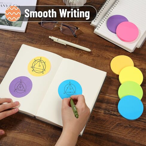 Mr. Pen- Round Sticky Notes, 12 Pads, 720 Sheets, 2.8" x 2.8" Colorful Sticky Notes Bulk, Circle Sticky Notes, Sticky Note, Self-Stick Note Pads, Sticky Pads Sticky Notes Aesthetic in Saudi Arabia