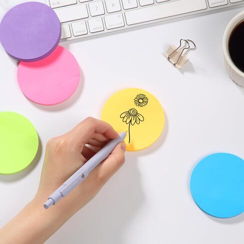 Mr. Pen- Round Sticky Notes, 12 Pads, 720 Sheets, 2.8" x 2.8" Colorful Sticky Notes Bulk, Circle Sticky Notes, Sticky Note, Self-Stick Note Pads, Sticky Pads Sticky Notes Aesthetic in Saudi Arabia