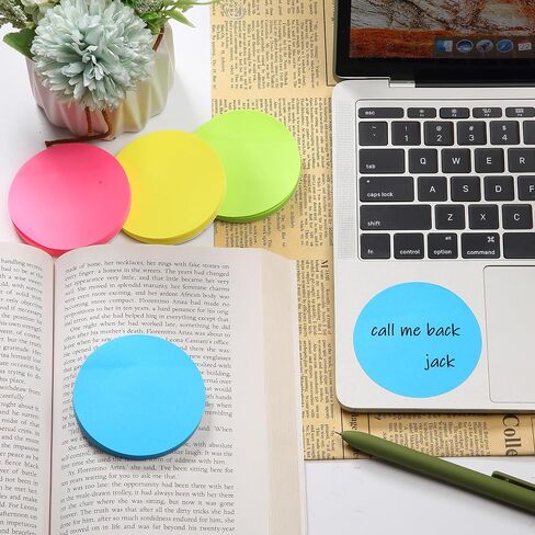 Mr. Pen- Round Sticky Notes, 12 Pads, 720 Sheets, 2.8" x 2.8" Colorful Sticky Notes Bulk, Circle Sticky Notes, Sticky Note, Self-Stick Note Pads, Sticky Pads Sticky Notes Aesthetic in Saudi Arabia