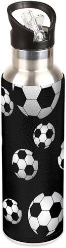 Frog Insulated Water Bottle with Straw, Metal Frog Water Bottle, Leak Proof Stainless Steel Water Bottle with Straw, Sports Water Bottle with Handle Wide Mouth for Travel Fitness Outdoor Sports in Saudi Arabia