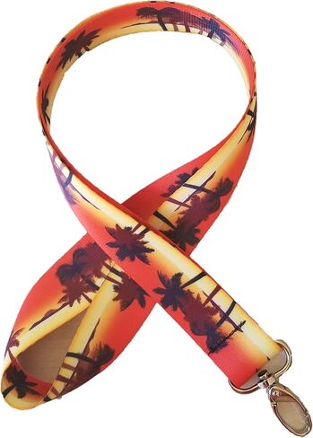 Pink silky hawaii hibiscus car lanyard, Julie Ng Studio, tropical flower id holder, handmade FBA (Pink) in Saudi Arabia