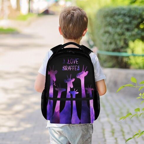 Giraffe School Backpack for Kids - 16 Inch Yellow Backpacks for Kids 6-12 Years - Durable Cute Bookbag for Travel in Kuwait